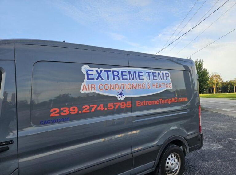 Extreme Temp Air Conditioning & Heating van, call 239-274-5795