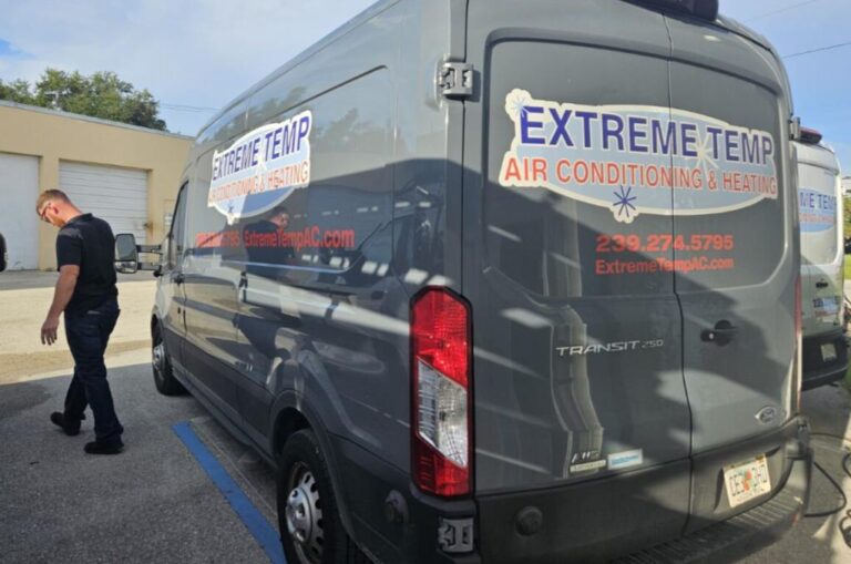 Extreme Temp Air Conditioning & Heating service van serving Southwest Florida
