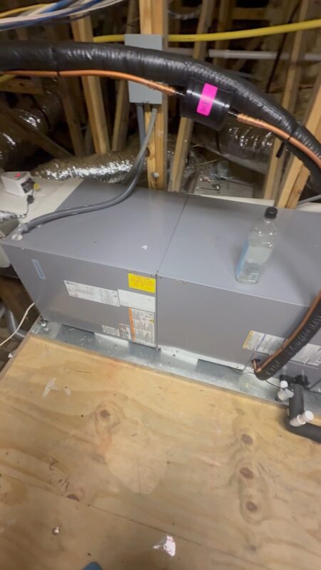 High-efficiency Comfortmaker air handler installed by Extreme Temp in the attic of a Barefoot Beach home in Bonita Springs, FL