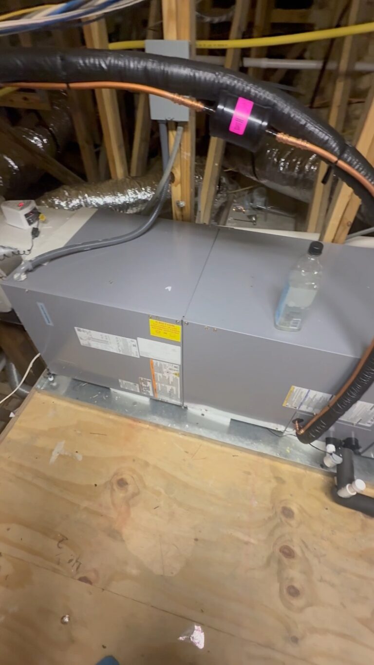 High-efficiency Comfortmaker air handler installed by Extreme Temp in the attic of a Barefoot Beach home in Bonita Springs, FL