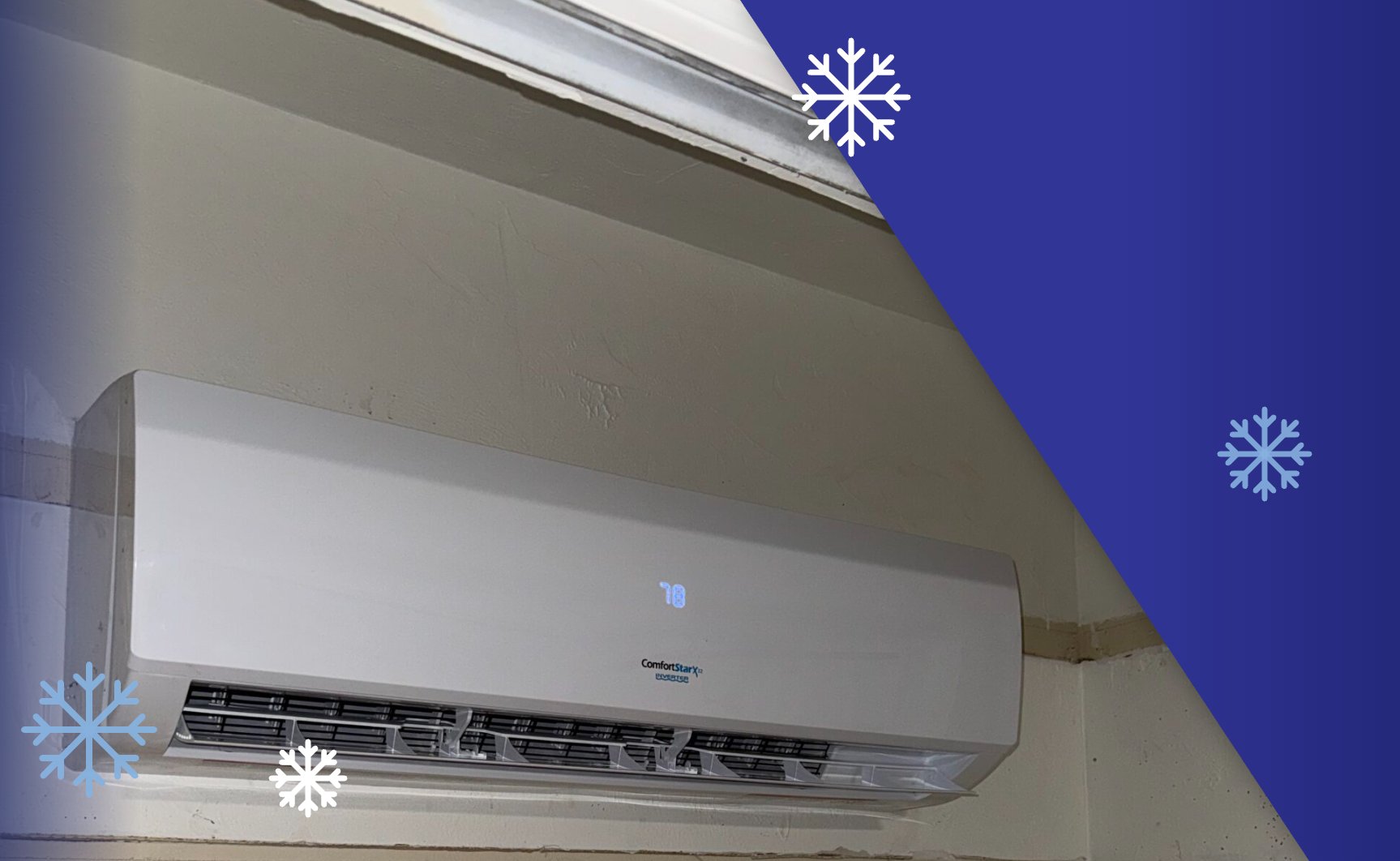 Ductless mini-split indoor unit installed by Extreme Temp Air Conditioning & Heating in Southwest Florida