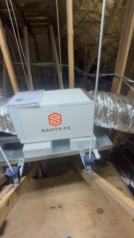 Santa Fe whole-home dehumidifier installed by Extreme Temp to control humidity for a master suite in a Barefoot Beach home in Bonita Springs, FL